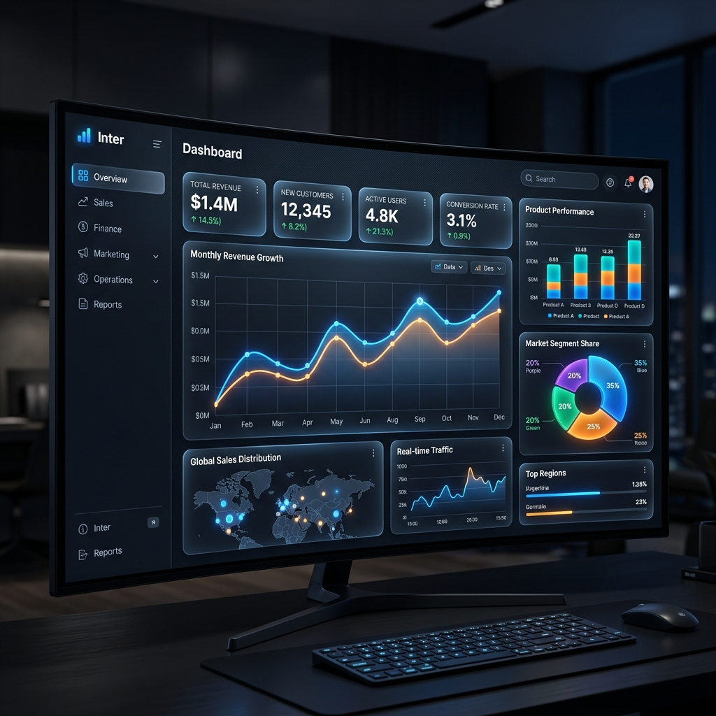 Business Dashboard UI mockup
